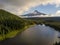 Mt. Hood and forest across Trillium Lake in Oregon