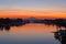 Mt Hood over Columbia River at Dawn in Oregon