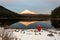 Mt.Hood and Trillium lake in winter