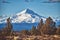 Mt Jefferson as viewed from Crooked River Ranch in Oregon.