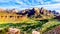 Mt. Kinesava and The West Temple in Zion National Park in Utah, USA