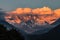 Mt LMt Lothse and Nuptse sunset Himalaya