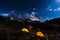 Mt Lothse and Nuptse night Himalaya