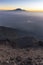 Mt Meru & Kilimanjaro at sunrise.