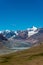 Mt. Mulkila 6517m view from Chandra Taal Moon Lake in Lahaul and Spiti, Himachal Pradesh, India.
