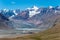 Mt. Mulkila 6517m view from Chandra Taal Moon Lake in Lahaul and Spiti, Himachal Pradesh, India.