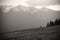 Mt. Olympus Peaks at Hurricane Ridge in Sepia