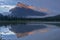 Mt Rundle & Vermillion Lakesjust after sunset, Banff National Pa