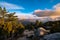 MT SAN JACINTO, CALIFORNIA VALLEY VIEW AT SUNSET