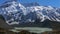 Mt sefton, mueller glacier and lake mueller in mt cook aoraki national park