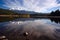 Mt Shasta Reflection Mountain Lake Modest Bridge California Recreation