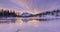 Mt Shuksan at frozen Picture Lake.