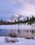 Mt Shuksan at frozen Picture Lake.