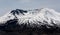 Mt. St. Helen`s crater lava dome covered in snow