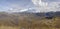 Mt. St. Helen`s panoramic view with dramatic skies.