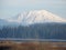 Mt. St. Helens and the Silver Lake visitor\'s Center in the Fall