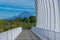 Mt. Taranaki viewed through Te Rewa Rewa bridge at New Plymouth, New Zealand