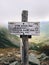 Mt. Washington trail wooden route marker