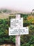 Mt. Washington trail wooden route marker