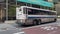 MTA City buses driving along the route. Fifth Avenue in New York.