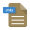 Mts file flat icon