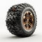 Mts Ivy Ix 4x4 Truck Tire With Orange Rim And Realistic Hyper-detailed Rendering