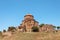 Mtskheta, Georgia - June 26, 2016: The monastery of Jvari is located on the top of the mountain at the confluence of the