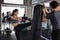 Muay Thai training in fitness gym