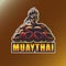 Muay Thai , Vector mascot logo