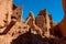 Mud brick house ruins in the desert, Tinghir, Morocco