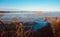 Mud flat landscape off a Maine island in winter