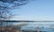 Mud flat landscape off a Maine island in winter