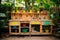 Mud Kitchen in the Tropical Preschool Garden. Generative By Ai