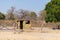 Mud straw and wooden hut with thatched roof in the bush. Local village in the rural Caprivi Strip, the most populated region in Na