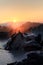 Mud Volcanoes eruptions at dawn, Berca, Buzau, Romania