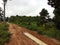 Muddy road in Isaan Thailand