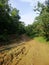 muddy roads in the countryside