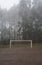 Muddy soccer field