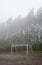 Muddy soccer field