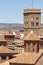 Mudejar style tower, San Martin. Teruel. Spanish heritage. Architecture