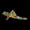 Mudskipper fish mosaic color silhouette aquatic animal backgroun