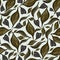 Mudy yellow and grey Leaves seamless pattern design