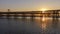 Muelle del Tinto in Huelva at sunset