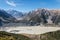 Mueller Lake with Mount Cook in Mt Cook National Park, Southern Alps, New Zealand