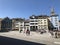 Muensterhof or Munsterhof Fraumuenster abbey courtyard - Town square situated in the Lindenhof quarter in the historical center