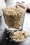 Muesli cereals. Healthy breakfast with oats flakes