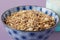 muesli chocolate flavor cereal breakfast in bowl