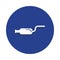 Muffer icon in badge style. One of Car repair collection icon can be used for UI, UX