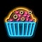 Muffin Delicious Baked Food neon glow icon illustration