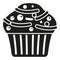 Muffin icon simple vector. Cake food